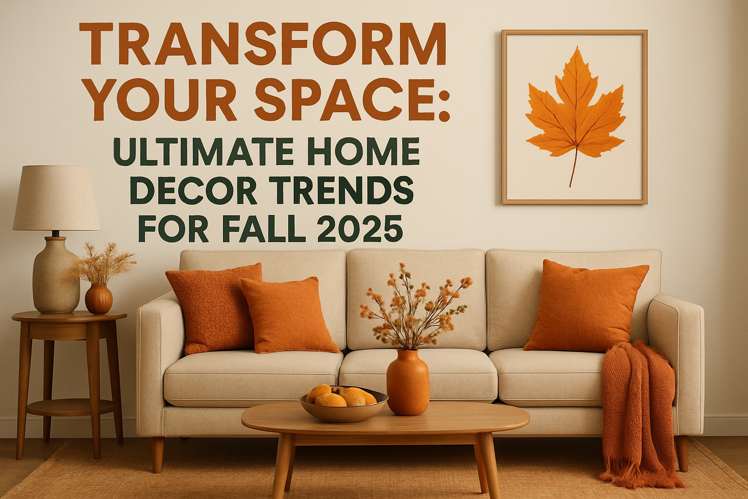 Transform Your Space: Ultimate Home Décor Trends for Fall 2025